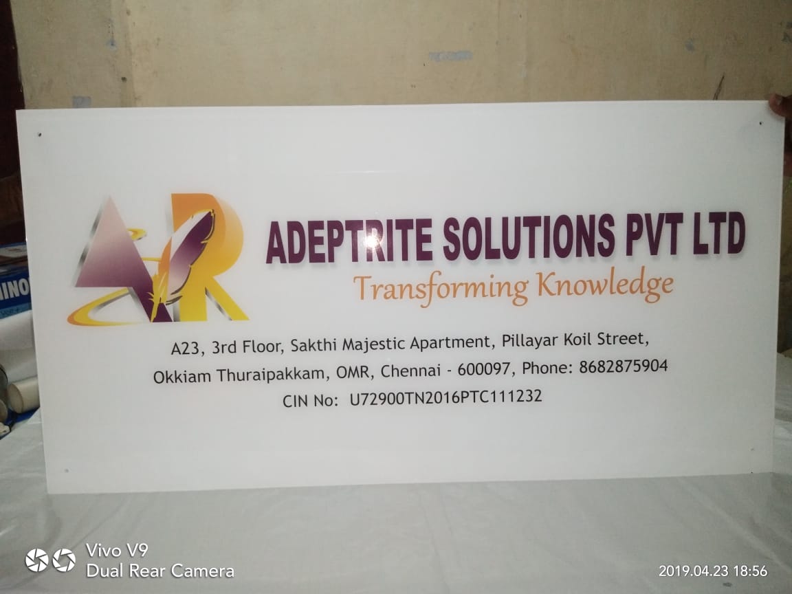 Indoor / Theme Signage | dharshan adss | led cup letters | metal letters | name plates | sign board manufacturer in Chennai