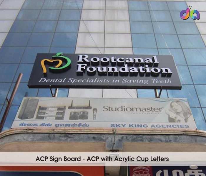 ACP Sign Board | dharshan adss | led cup letters | metal letters | name plates | sign board manufacturer in Chennai