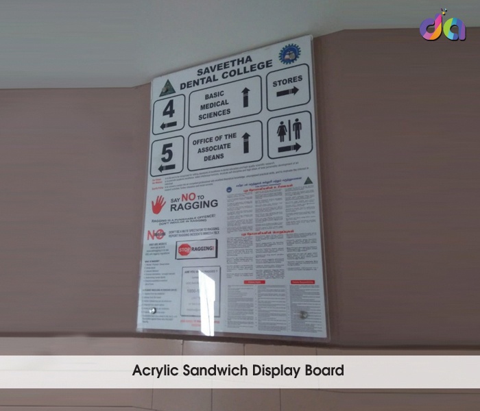 Acrylic Display Boards | ACP Sign Board | dharshan adss | led cup letters | metal letters | name plates | sign board manufacturer in Chennai