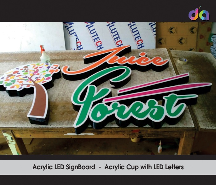 Acrylic Letters | Acrylic Display Boards | ACP Sign Board | dharshan adss | led cup letters | metal letters | name plates | sign board manufacturer in Chennai