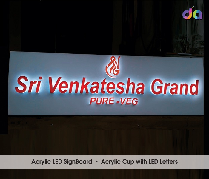 Acrylic Letters | Acrylic Display Boards | ACP Sign Board | dharshan adss | led cup letters | metal letters | name plates | sign board manufacturer in Chennai