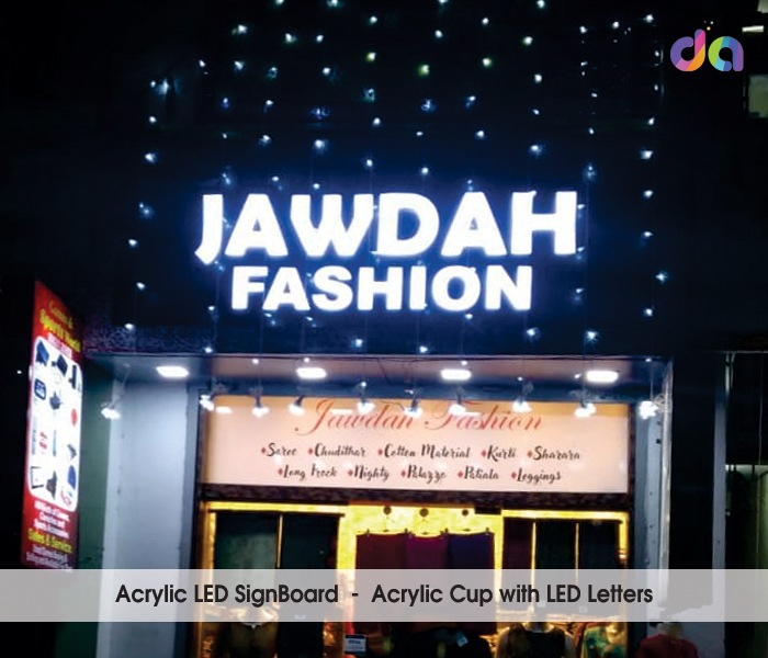 Acrylic Letters | Acrylic Display Boards | ACP Sign Board | dharshan adss | led cup letters | metal letters | name plates | sign board manufacturer in Chennai