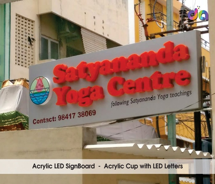 Acrylic Letters | Acrylic Display Boards | ACP Sign Board | dharshan adss | led cup letters | metal letters | name plates | sign board manufacturer in Chennai