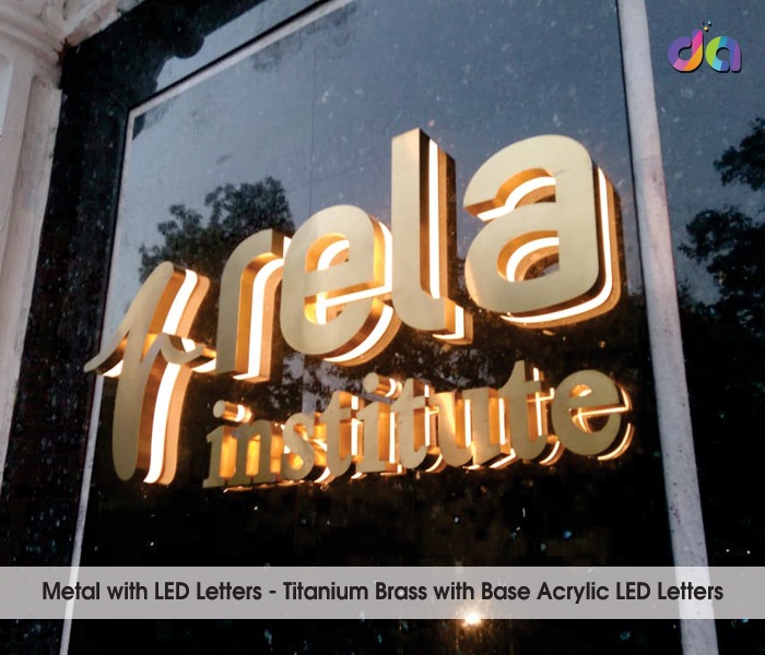 Metal Letter with LED | dharshan adss | led cup letters | metal letters | name plates | sign board manufacturer in Chennai