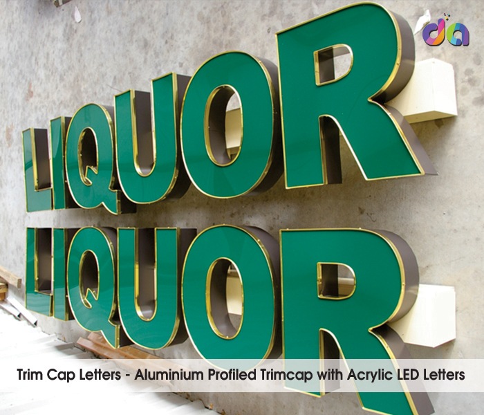 Trim Cap LED | dharshan adss | led cup letters | metal letters | name plates | sign board manufacturer in Chennai