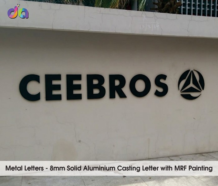 Aluminium-Metal-Letters | ACP Sign Board | dharshan adss | led cup letters | metal letters | name plates | sign board manufacturer in Chennai
