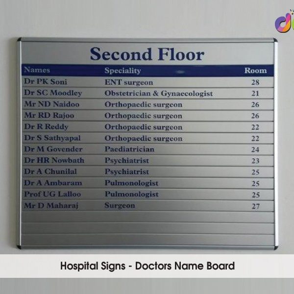 Hospital Signage | Hospital Sign | ACP Sign Board | dharshan adss | led cup letters | metal letters | name plates | sign board manufacturer in Chennai