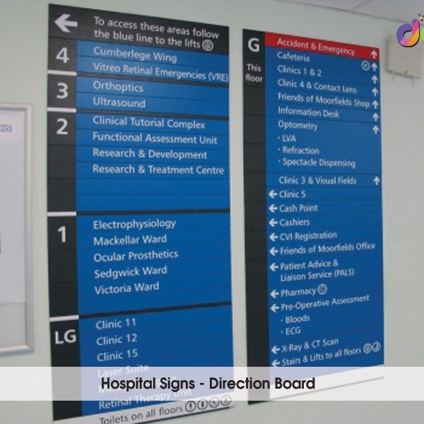 Hospital Signage | Hospital Sign | ACP Sign Board | dharshan adss | led cup letters | metal letters | name plates | sign board manufacturer in Chennai