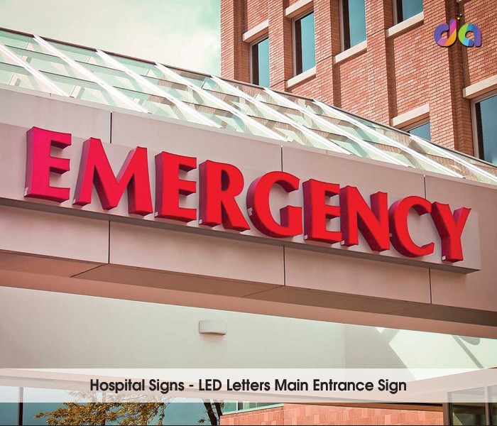 Hospital Signage | Hospital Sign | ACP Sign Board | dharshan adss | led cup letters | metal letters | name plates | sign board manufacturer in Chennai